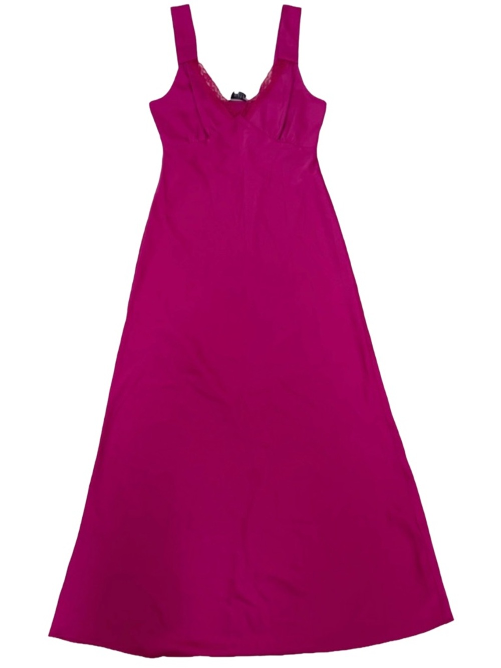 WayF Maxi Satin Lace Trim Dress